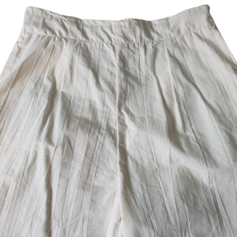 NEW Size 8 L29" Vintage High Waist Cream Speckled Trousers - Picture 7 of 10